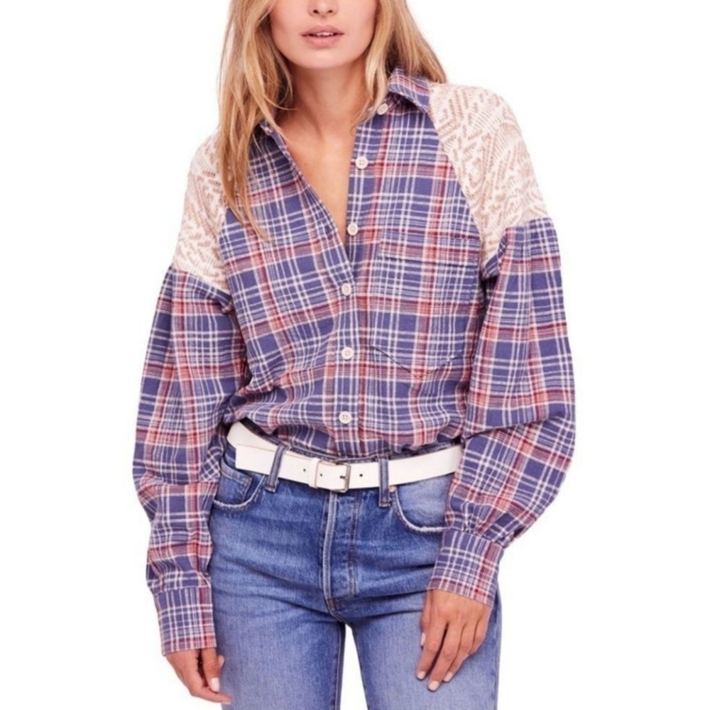 Free People fireside nightly flannel shirt